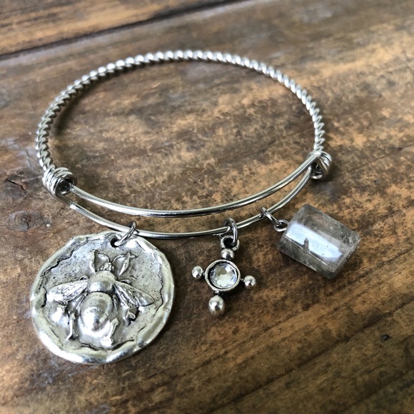 🐝BEE Phantom Quartz Bangle Bracelet - Picture 3 of 6